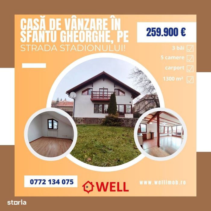 Casă de vânzare în Sfântu Gheorghe, pe strada Stadionului!