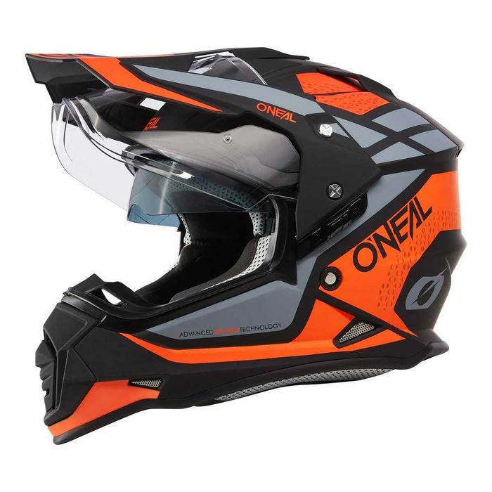 ТОП ЦЕНА Ендуро мото каска ONEAL SIERRA 2 R Orange /gray, очила L 59-60см.