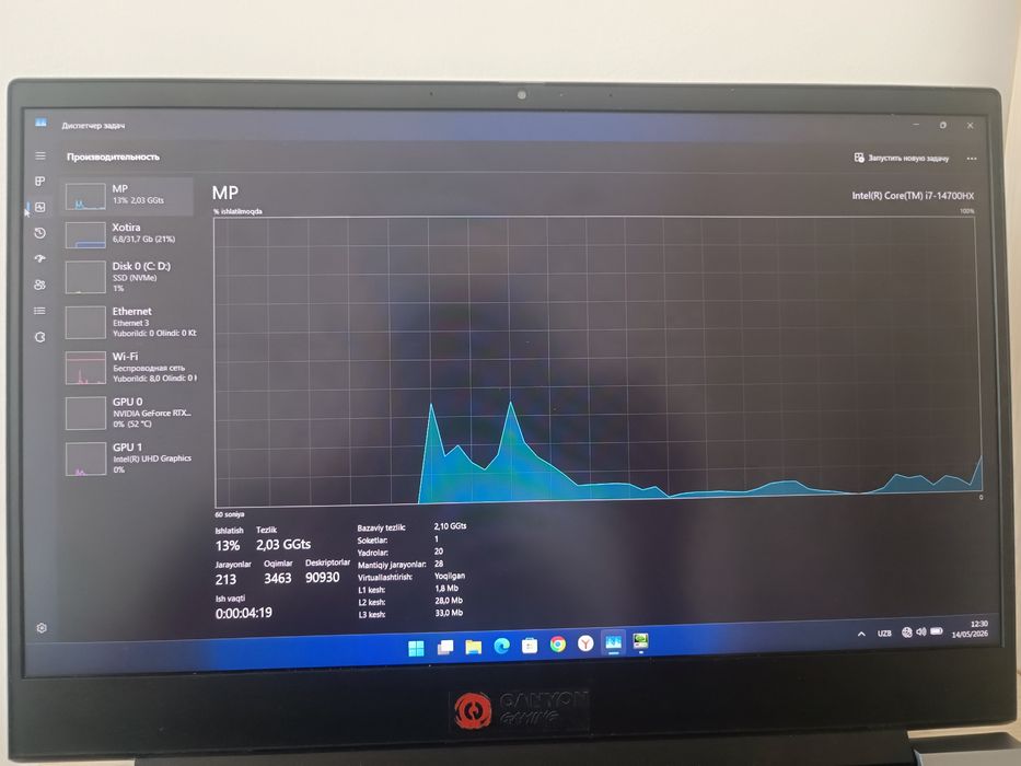 Hp omen 16 i7 14700HX RTX 4070
