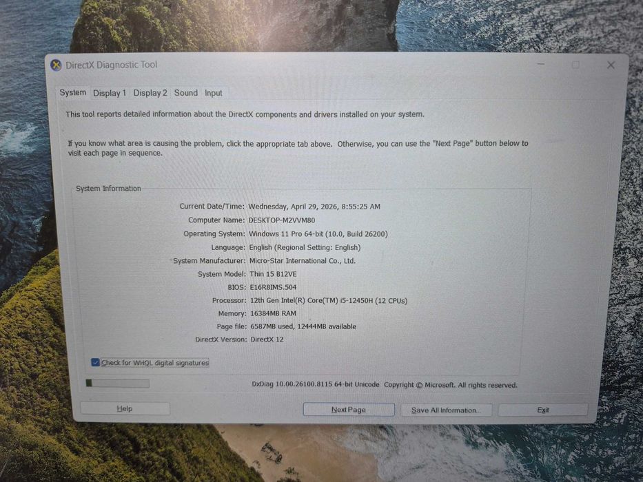 Hope Amanet P10/ Laptop Gaming MSI Thin 15 144Hz i5 12th RTX 4050 1TB SSD