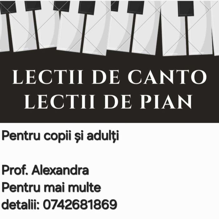 Lectii de canto, pian, teoria muzicii