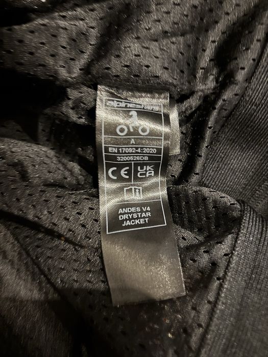 Geacă + pantaloni Alpinestars Andes V4 Drystar, L, ca nou + cadou