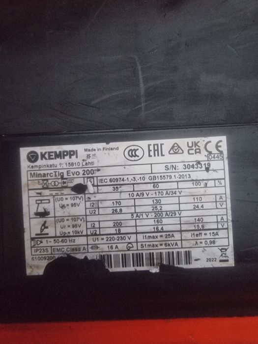 Kemppi minarctig evo 200