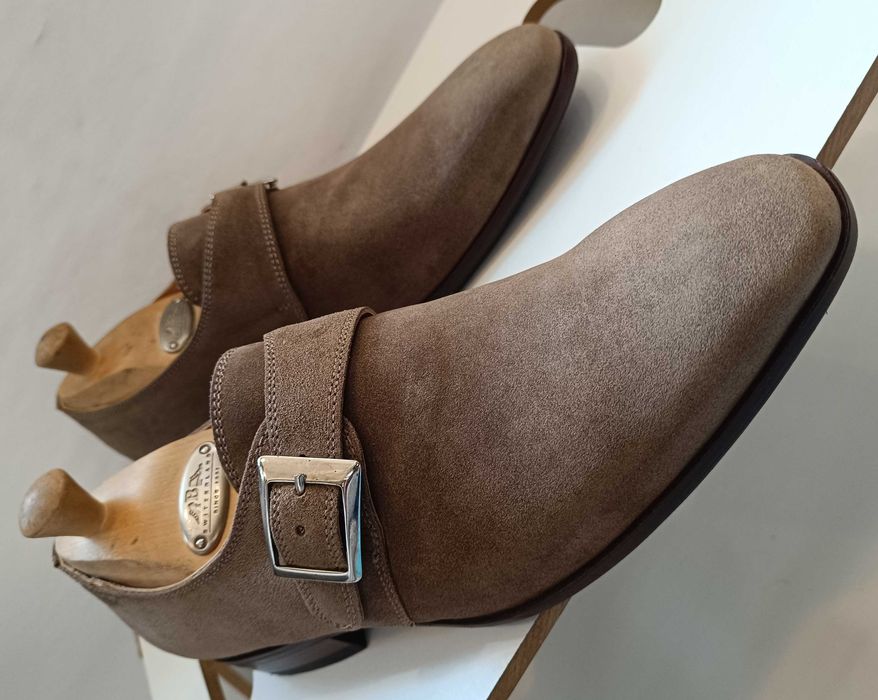 Pantofi de lux 40 40.5 41 monk GREVE NOI lucrati manual piele naturala