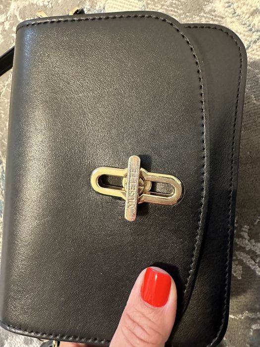 Geanta piele Musett ,culoare negru, dimensiuni 17x13,stare foarte buna