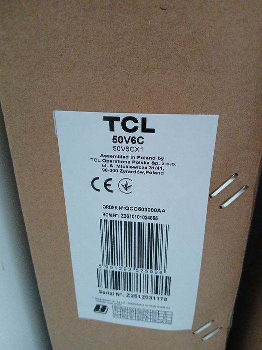 Televizor LED TCL 127 cm 50" 50V6C, Ultra HD 4K, Smart TV, WiFi, CI+