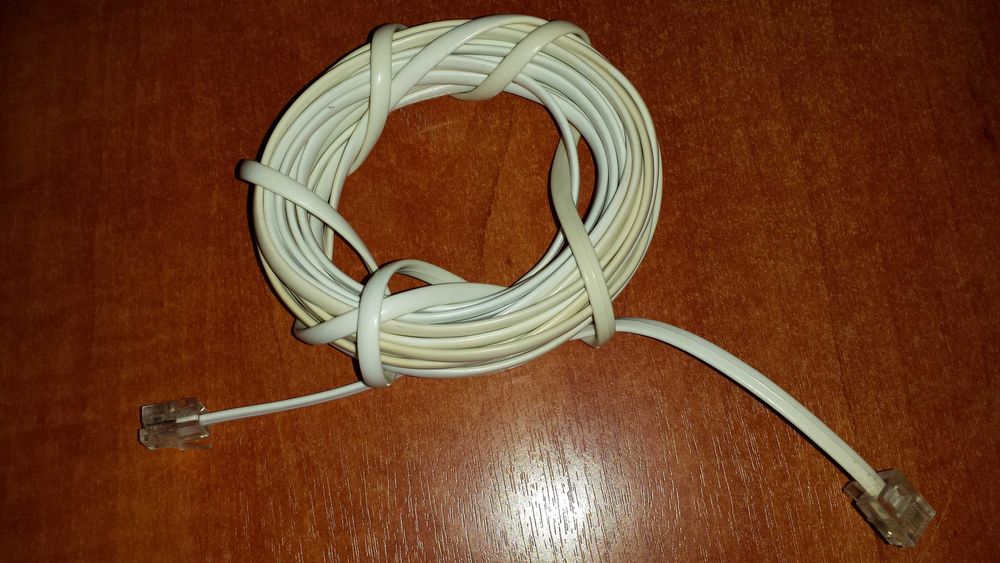 Cablu telefon de 6 m cu mufe