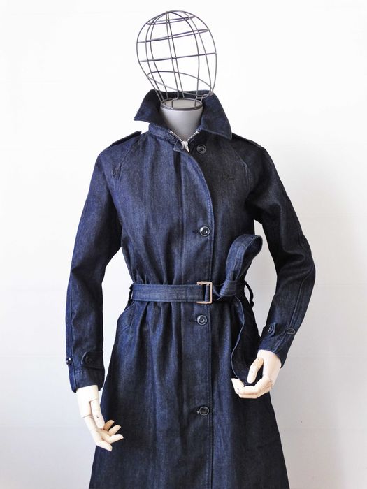 Ново Намалено G-star Minor Denim Classic Trench Dk Blue Дамски Тренч -