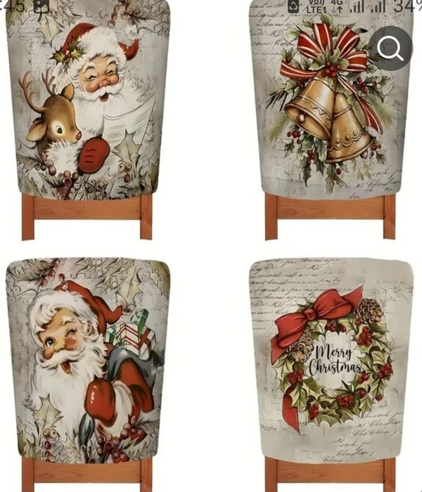 Huse scaune craciun noi 8buc