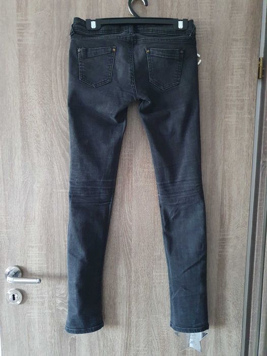 Blugi skinny negri cu talie joasa, marimea XS