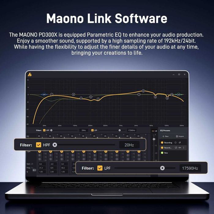 Динамичен микрофон Maono PD300X USB/XLR
