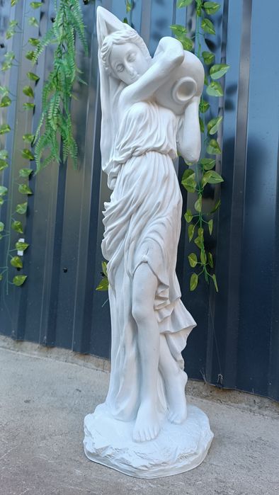 Statuie decorativă din marmură turnată – Femeie cu urcior – 72 cm (Interior / Exterior) - NOUĂ