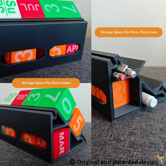 Персонализиран вечен календар с фоторамка, Светещ в тъмното, Послание