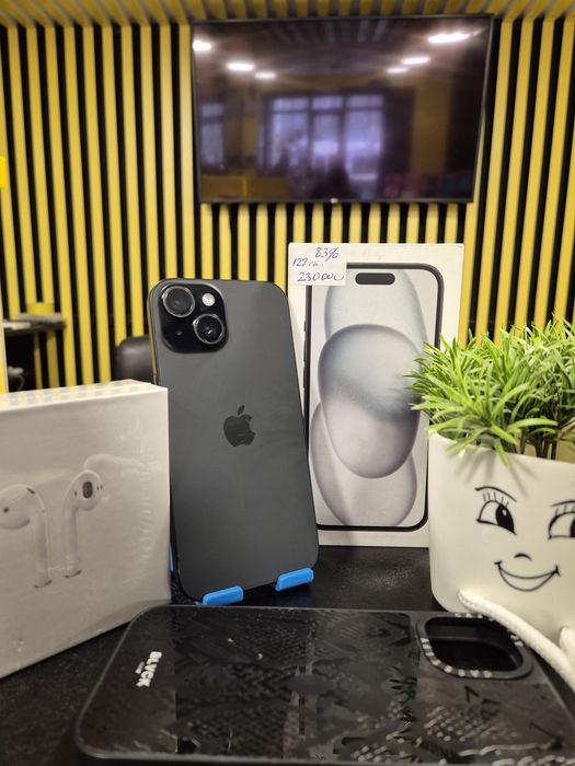 Iphone 15,128гб, 83%,Kaspi0-0-24