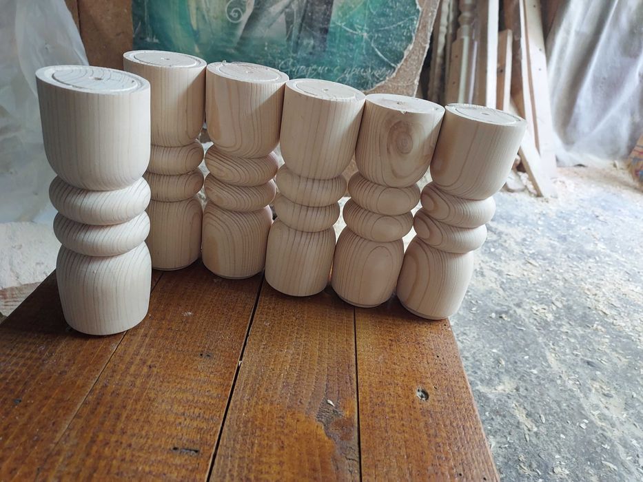 Дървени крачета струговани