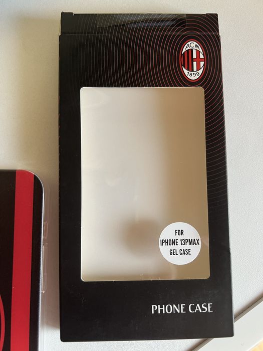 Силиконов нов оригинален калъф Iphone 13,14,15,16 ProMax AC Milan-35лв