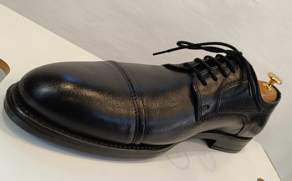 Pantofi derby 44 44.5 cap toe premium Mantinique piele naturala moale