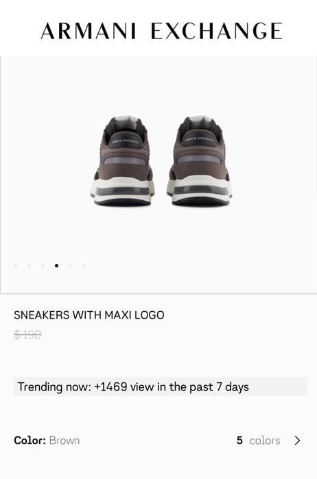 Оригинал Armani Exchange мужские кроссовки