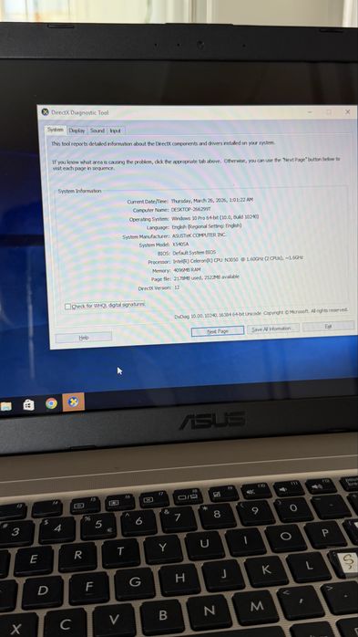 Laptop Asus -utilizat, stare perfecta de functionare