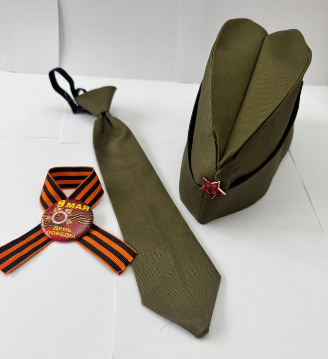 Пилотка военная на 9 мая галстуки и значки