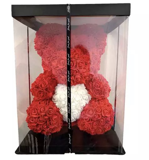 Cadou Valentines Day urdulet din trandafiri de spuma 40 cm