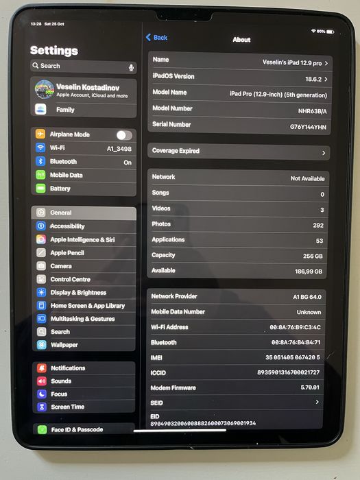 Продавам заменям ipd 12.9 m1 wifi + cell 256 GB