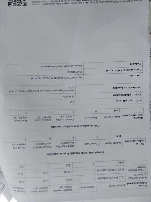 Yer uchstka sotiladi