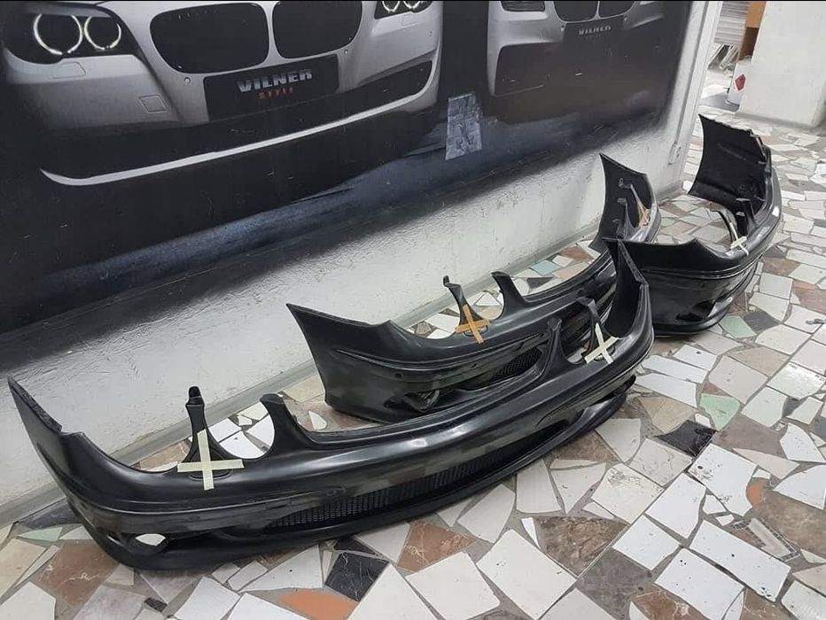 Mercedes W211 AMG 55 передний бампер дорест