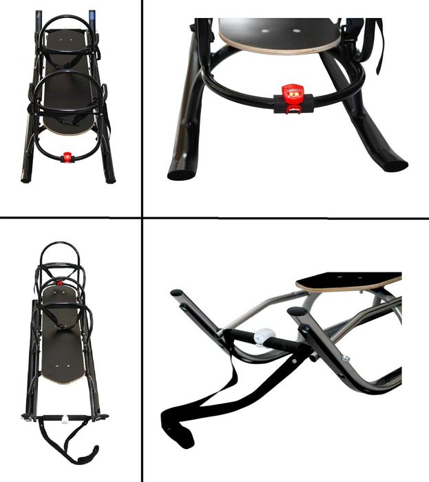 Двойна детска шейна с облегалки 2 в 1