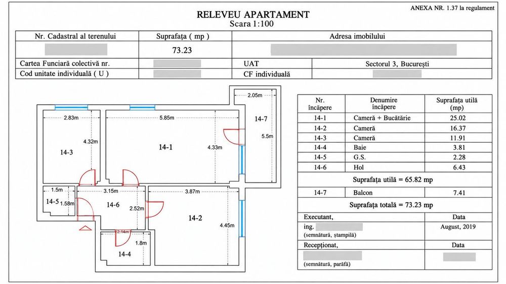 Apartament 3 Camere Decomandat | 73 mp | 2018 | Parcare | Titan