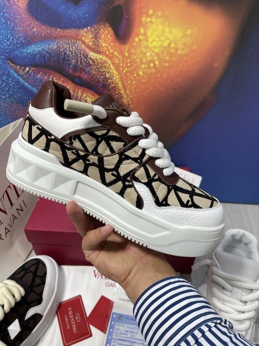 Adidasi Valentino One Stud piele naturala Full Box colectie noua