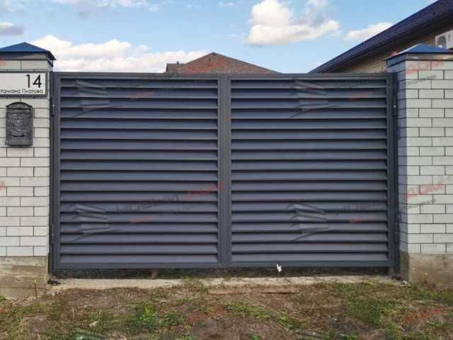 Забор жалюзи из металла