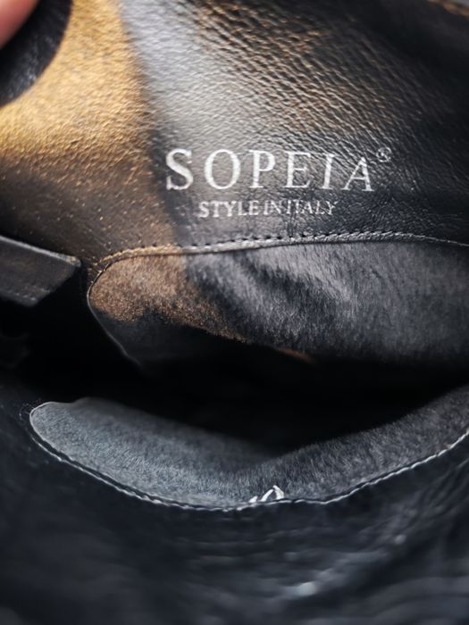 Сапоги кожаные б/у