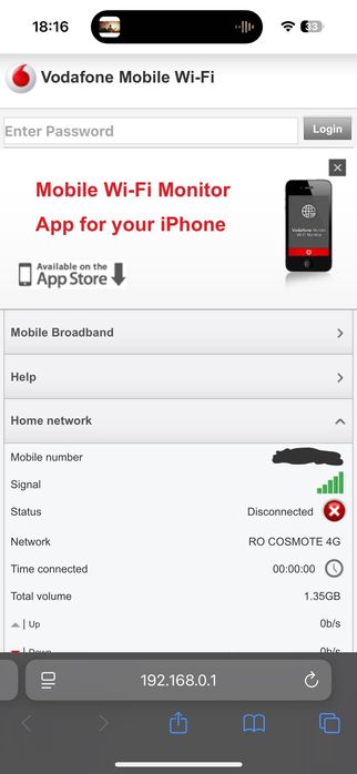 Router 4G LTE portabil cu baterie liber retea R216-Z
