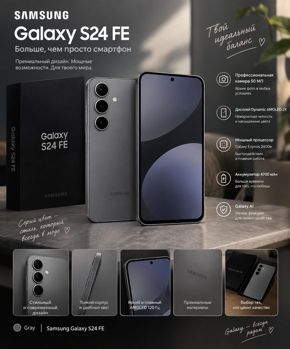 Samsung s24 FE смартфон