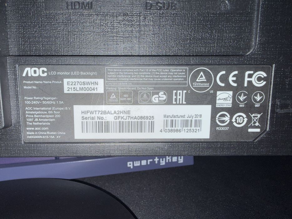 Monitor AOC 21 inch
