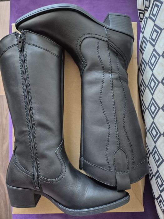 Cizme piele naturala negre