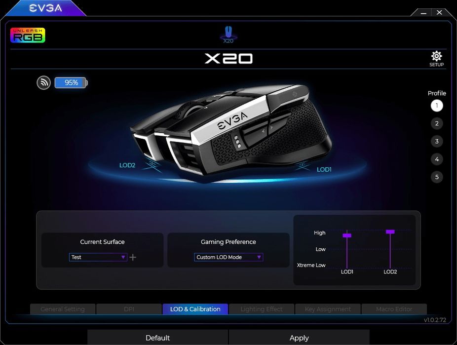 Evga X20   геймарска мишка wireless  и bluethoot