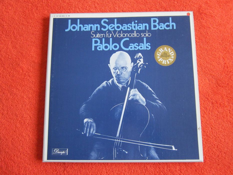 rar Pablo Casals ‎ Suiten Fur Violoncello Solo Bach Germany impecabil