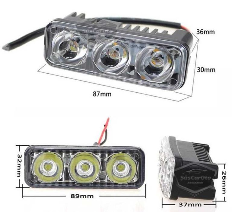 Халогени №3974 2 x 3 LED -DRL- Дневни Светлини 2бр