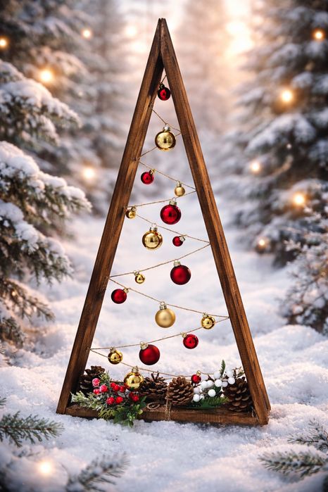 Елки ручной работы с дерева