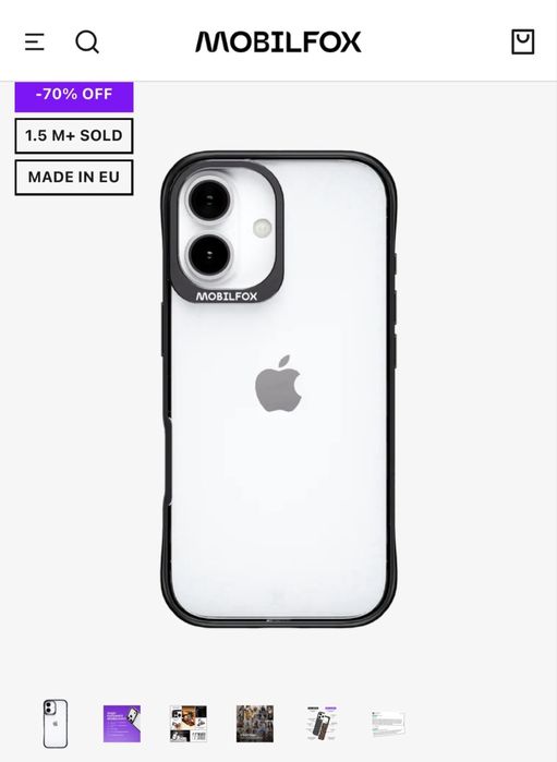 Протектор/case за iPhone 17 - Mobilefox - Чисто нов