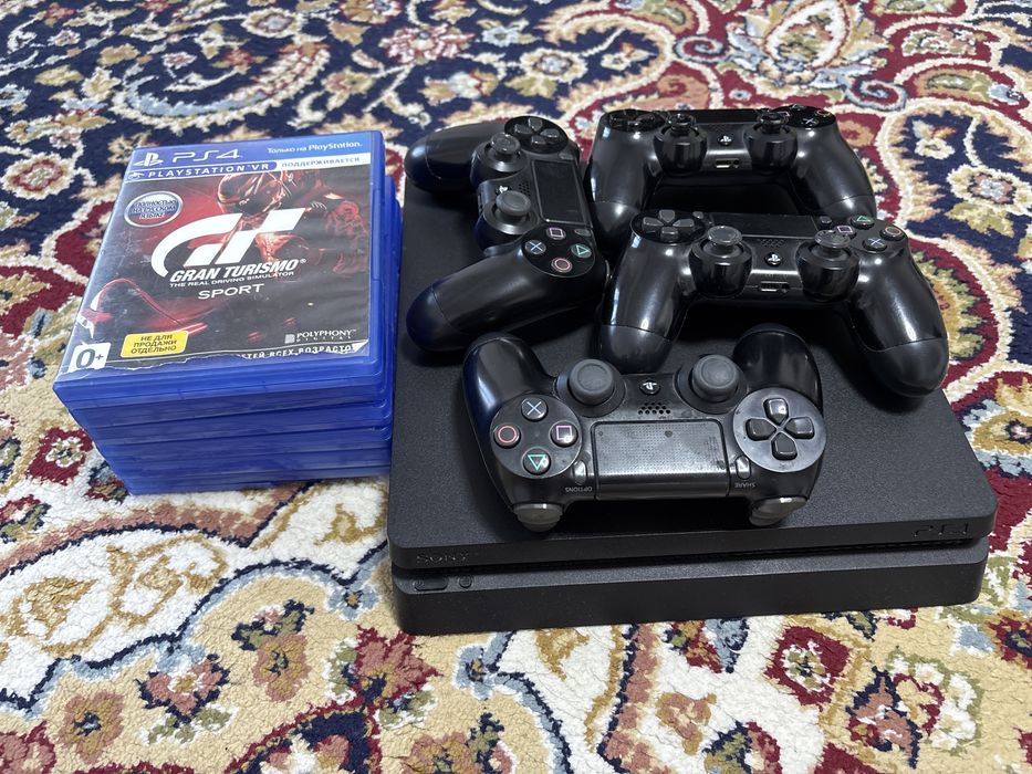 пс 4 слим 9 игры в комплекте 4 джостик