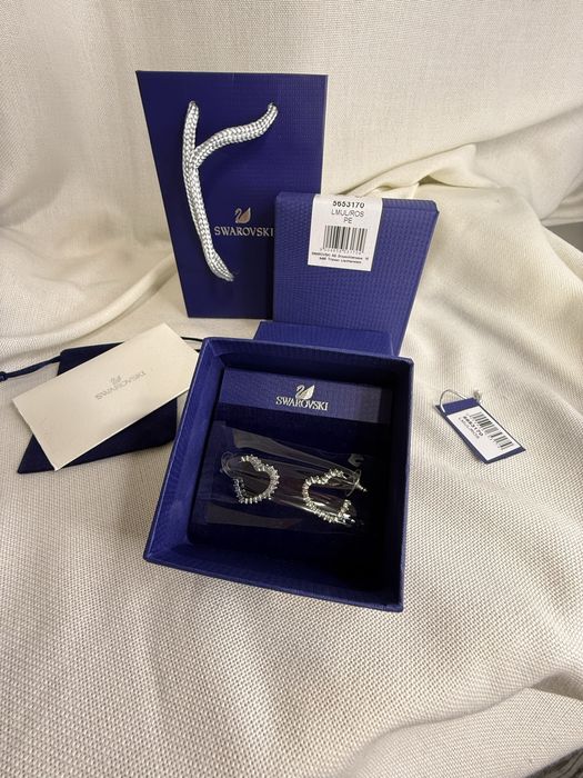 SWAROVSKI cercei INIMA matrix, argintiu, închizătoare cu protecție