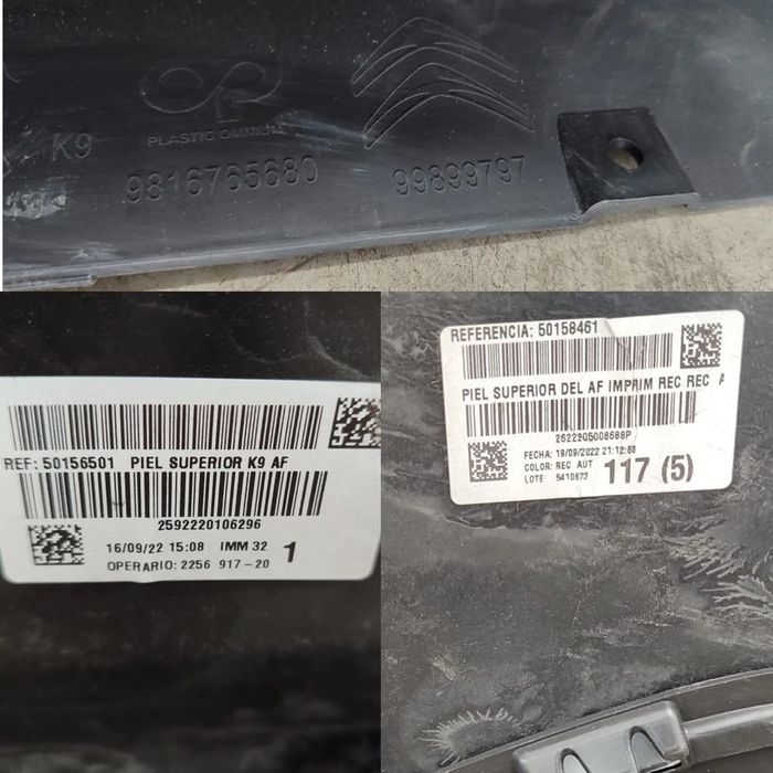BARA FATA FIAT DOBLO / COD OEM 9816765680 / 99899797 / 50156501 / 50158461 2022-2025 (4C3)