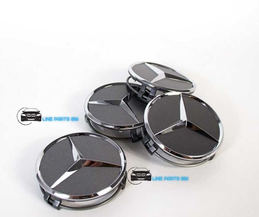 Set 4 Embleme Jante Mercedes Benz 75mm Diferite Culori,Capace Roti AMG