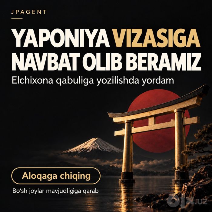 Yaponiya vizasiga Navbat olib beramiz