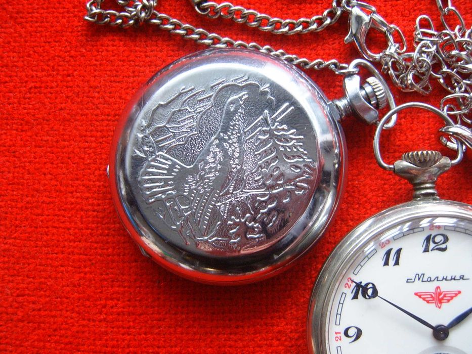 Стари оригинални механични джобни часовници Молния СССР