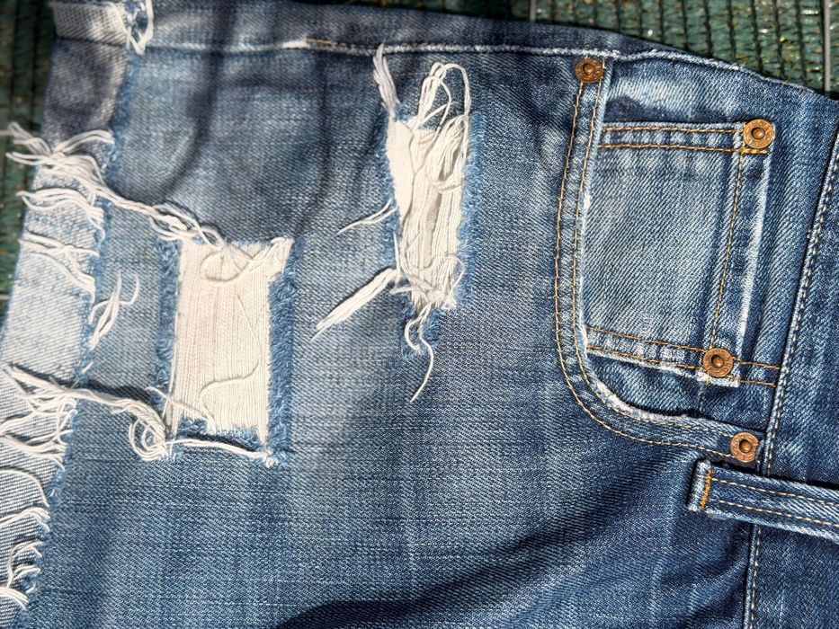 Levi's Premium 501 къси дънки ретро стил - размер 24 (XS) / Висока талия