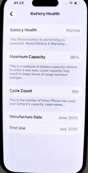 (AG 35)Telefon Apple iPhone 15 b.34275 -2500 Lei Garantie 2ani